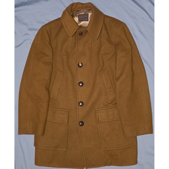 Pendleton Other - VTG Pendleton 100% Virgin Wool Brown Cruiser Car Coat Jacket Mens Medium USA 60s